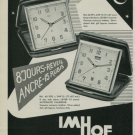 1950 Imhof Clock Company Switzerland Vintage 1950 Swiss Ad Suisse Advert