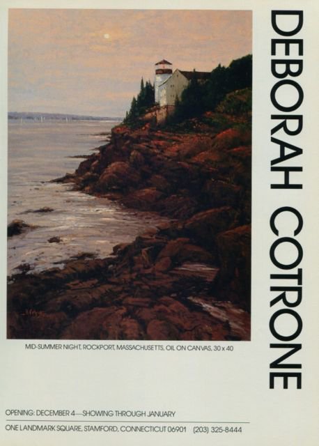 Deborah Cotrone 1987 Art Exhibition Ad Mid-Summer Night Rockport Massachusetts Advertisement