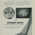 Eterna Watch Company Vintage 1950 Swiss Ad Eterna Matic Switzerland Suisse Advert