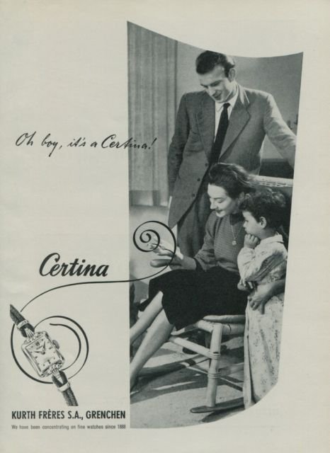 1950 Certina Watch Company Vintage 1950 Swiss Ad Switzerland Suisse Advert