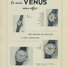 1956 Venus Watch Company La Chaux-de-Fonds Switzerland Vintage 1956 Swiss Ad Suisse Advert