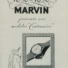 1950 Marvin Watch Company Centenaire 100 Year Anniversary Vintage 1950 Swiss Ad Suisse Advert