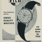 1956 Zila Watch Company La Heutte Switzerland Vintage 1956 Swiss Ad Suisse Advert