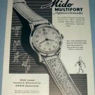 1951 Mido Watch Company Bienne Switzerland Vintage 1951 Swiss Ad Suisse Advert