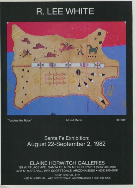1982 R. Lee White Touches the Robe 1982 Art Exhibition Ad Advert