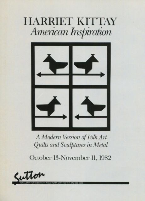 Harriet Kittay Vintage 1982 Art Exhibition Ad American Inspiration Advert