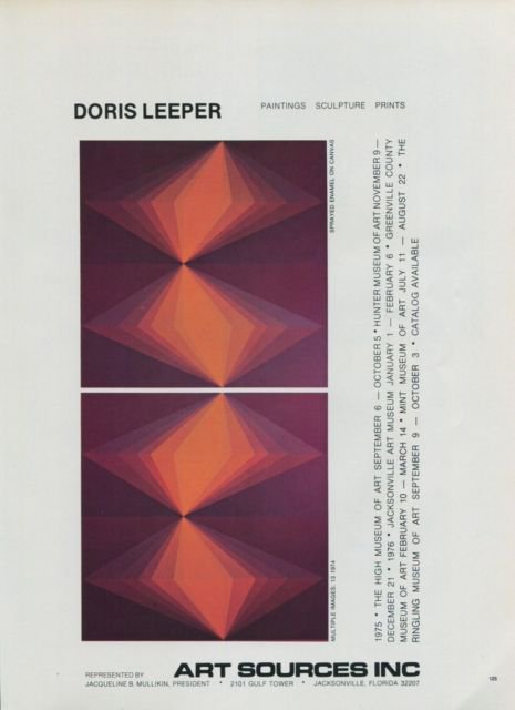 Doris Leeper Vintage 1975 Art Exhibition Ad Advert