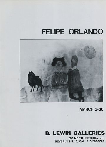 1974 Felipe Orlando Vintage 1974 Art Exhibition Ad B. Lewin Galleries Advert Advertisement