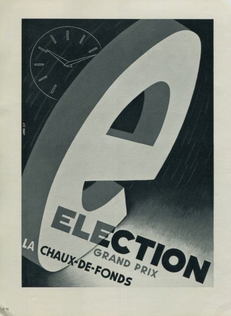 Election Watch Company Switzerland Vintage 1956 Swiss Ad Suisse Advert Horology