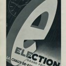 Election Watch Company Switzerland Vintage 1956 Swiss Ad Suisse Advert Horology