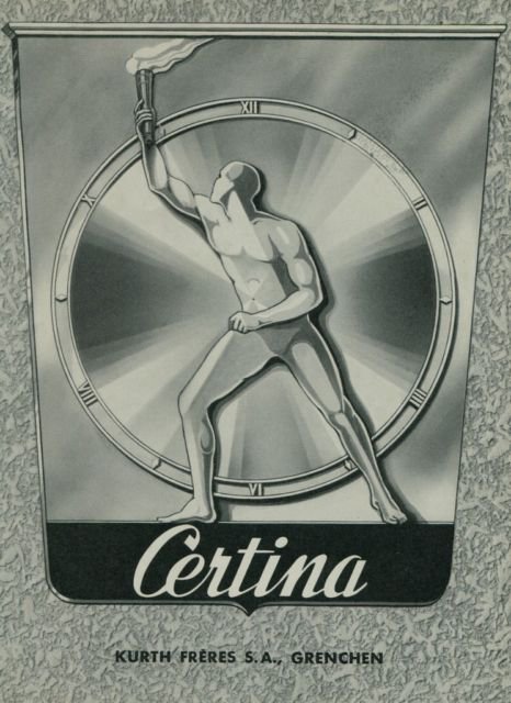 Certina Watch Company 1950 Swiss Ad Suisse Advert Grenchen Switzerland