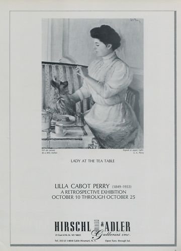 Lilla Cabot Perry Vintage 1969 Retrospective Art Exhibition Ad Advert Hirschl & Adler Galleries