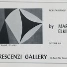 Maria Elkin Vintage 1969 Art Exhibition Ad Advert Crescenzi Gallery, NY