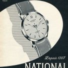 1957 National Watch Company Switzerland Vintage 1957 Swiss Ad Suisse Advert Horology