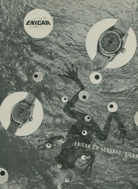 Enicar Watch Company Switzerland Vintage 1950 Swiss Ad Suisse Advert Horlogerie