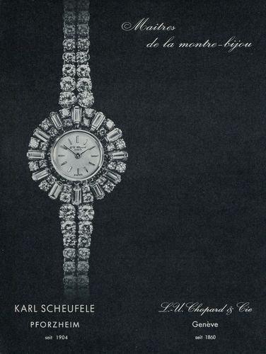 1965 L. U. Chopard Watch Company Switzerland Vintage 1965 Swiss Ad Suisse Advert