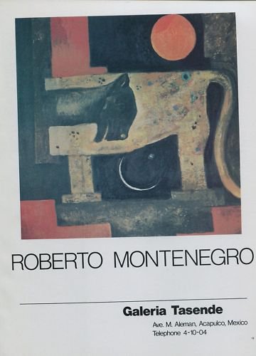 1974 Roberto Montenegro Vintage 1970's Art Ad Magazine Advertisement Galeria Tasende Mexico