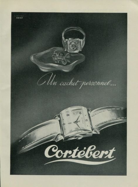 Cortebert Watch Company Vintage 1950 Swiss Ad Suisse Advert Switzerland Horology