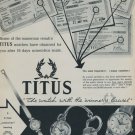 Titus Watch Company 1957 Swiss Ad Geneva Switzerland Geneve Suisse Advert