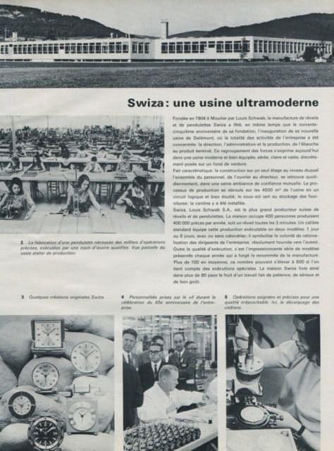 1970 Swiza Clock Company Une Usine Ultramoderne 1970 Swiss Magazine Article Swiza S.A. Suisse