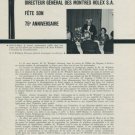 1956 Hans Wilsdorf Rolex Watch Company 75th Anniversary Vintage 1956 Swiss Magazine Article