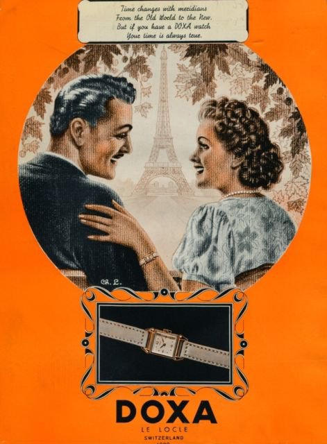 1950 Doxa Watch Company Time is True Vintage 1950 Swiss Ad Suisse Advert Switzerland