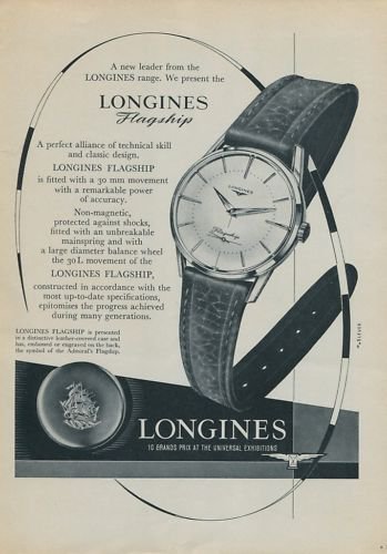 1957 Longines Watch Company Vintage 1957 Swiss Ad Switzerland Suisse Advert Horlogerie