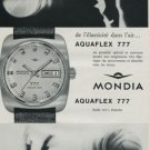 1968 Mondia Watch Company Switzerland Mondia Aquaflex 777 Advert Vintage 1968 Swiss Ad Suisse Advert