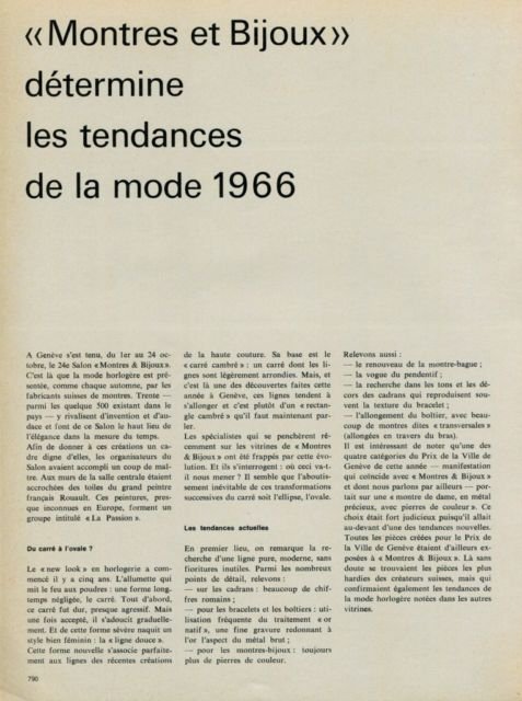 1965 Montres et Bijoux Vintage 1965 Swiss Magazine Clipping Horology