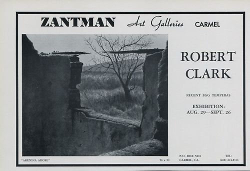 1969 Robert Clark Arizona Adobe Vintage 1969 Art Exhibition Ad Advert Zantman Art Galleries