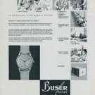 Buser Freres Watch Company 1956 Swiss Ad Suisse Advert Niederdorf, Switzerland