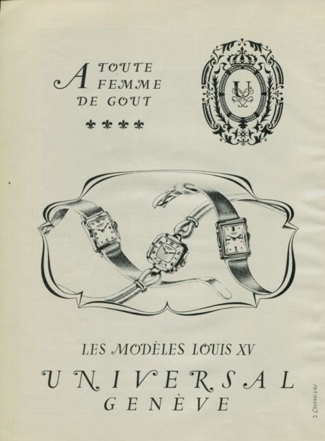 1950 Universal Geneve Watch Company Vintage 1950 Swiss Ad Suisse Advert Geneva Switzerland