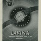 1950 Lavina Watch Company Vintage 1950 Swiss Ad Villeret Switzerland Suisse Advert Horlogerie