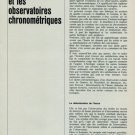 1965 L'Horloger et les Observatoires Chronometriques by L. Defossez 1965 Swiss Magazine Article