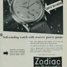1950 Zodiac Watch Company Zodiac Autographic Advert Vintage 1950 Swiss Ad Suisse Advert Switzerland