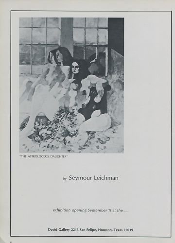 1969 Seymour Leichman The Astrologer's Daughter Vintage 1969 Art Exhibition Ad Advert Advertisement