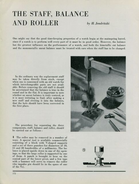 1949 The Staff, Balance and Roller by H Jendritzki Vintage 1949 Swiss Magazine Article