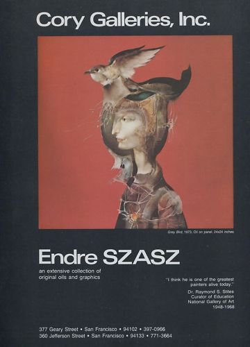 1974 Endre Szasz Grey Bird Vintage 1974 Art Ad Advertisement