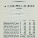 1946 La Conservation De L'Heure by Edmond Guyot Vintage 1946 Swiss Magazine Article Horology Suisse