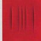 Lucio Fontana Concetto Spaziale Attese (Red) Art Ad Advertisement