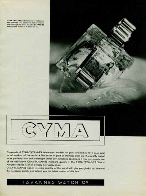 1939 Cyma Tavannes Watch Company Vintage 1939 Swiss Ad Switzerland Suisse Horlogerie
