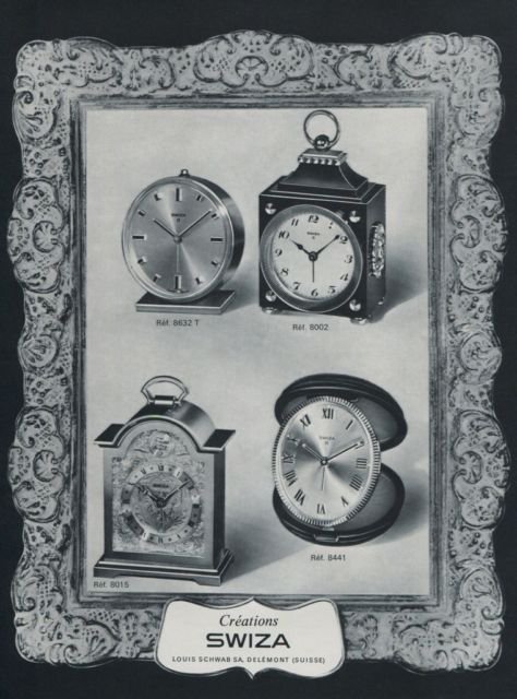 1969 Swiza Clock Company Delemont Switzerland Vintage 1969 Swiss Ad Suisse Advert Horology