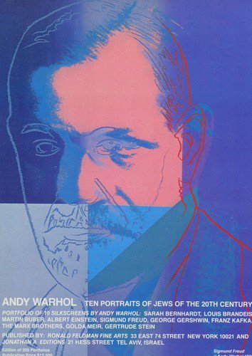 1980 Andy Warhol Portrait of Sigmund Freud 1980 Art Ad Advertisement