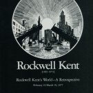 Rockwell Kent Retrospective Vintage 1977 Art Exhibition Ad Rockwell Kent's World