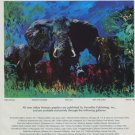 1976 LeRoy Neiman Elephant Stampede Advert Vintage 1976 Art Ad Advertisement