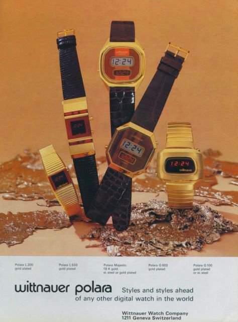 Wittnauer Watch Company Polara Switzerland Vintage 1977 Swiss Ad Suisse Advert