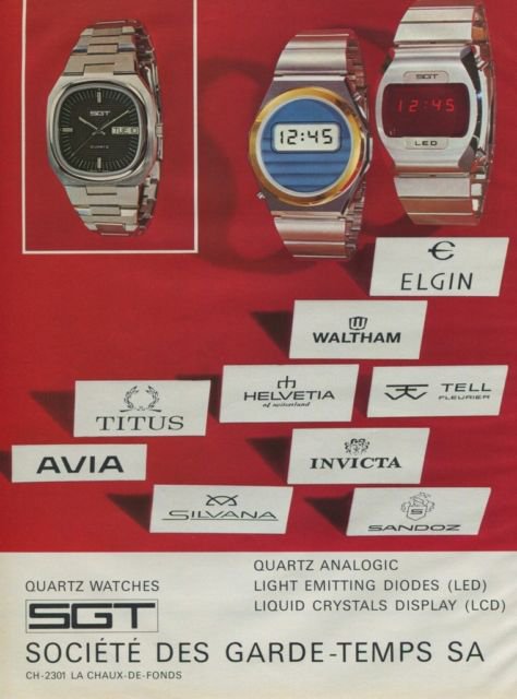 SGT Societe Des Garde-Temps SA Vintage 1975 Swiss Ad Suisse Advert Horlogerie