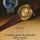 1974 Mido Watch Company Quartz Ocean Star Vintage 1974 Swiss Ad Suisse Advert