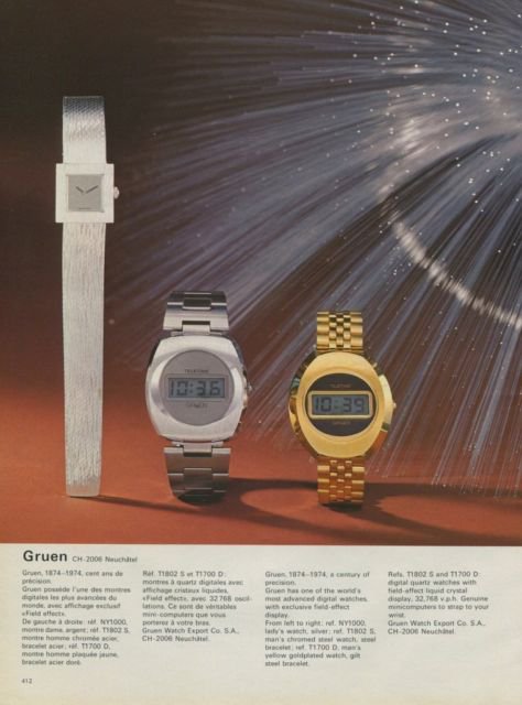 Gruen Watch Company Switzerland Vintage 1974 Swiss Ad Suisse Advert Horlogerie