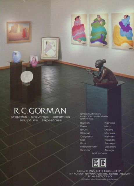R. C. Gorman 1982 Art Ad Advert Advertisement RC Gorman